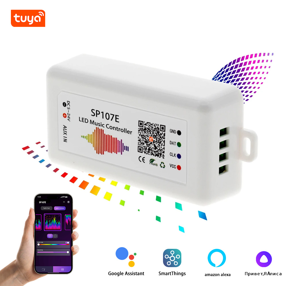 Ws2812B - Controlador de música LED SP107E DC5-24V