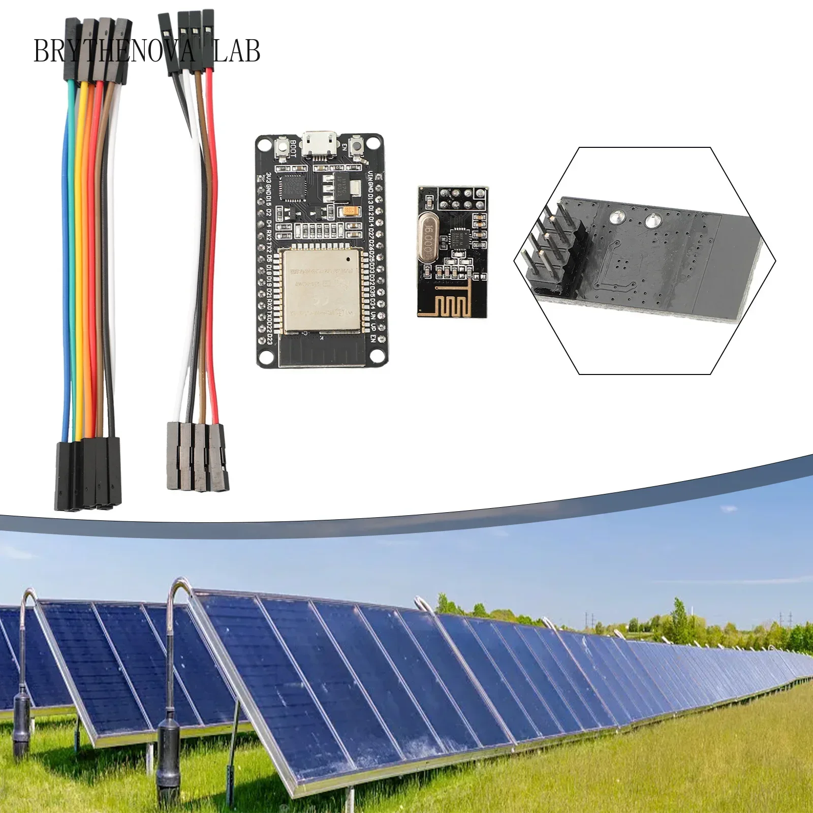 Nrf24L01 - ESP32+NRF24L01+Cable DTU para Kit Hoymiles, Monitoreo