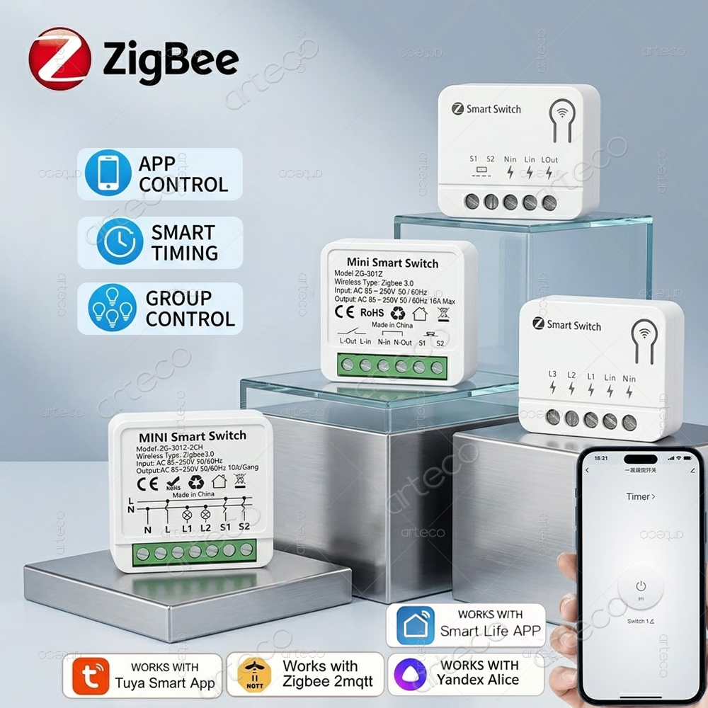 Relay Module 1 Channel - Módulo de Interruptor Inteligente Tuya Zigbee