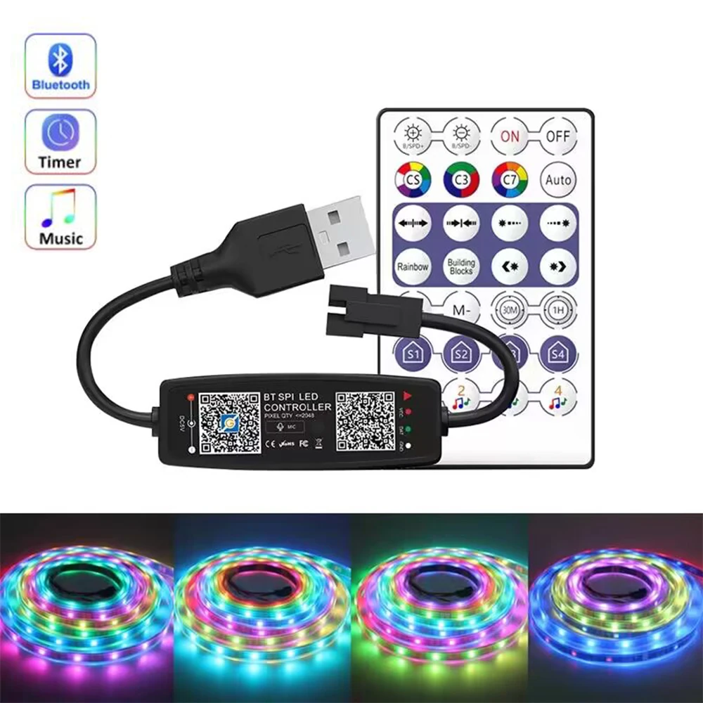 Ws2812B Strip 5V - Controlador WS2812B música Bluetooth para tira