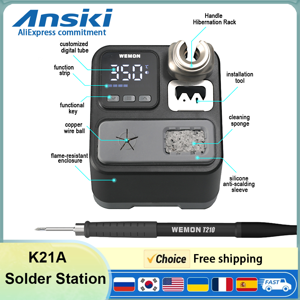 Estación de Soldadura ANSIKI K - Soldering Iron Temperature Probe reseña y precio
