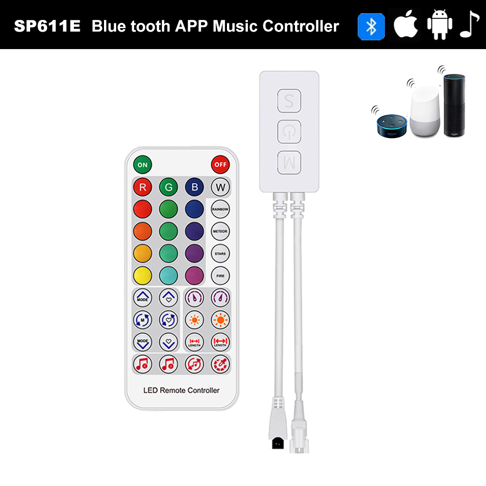 DC5-24V SP611E aplicación Blue - Ws2812B reseña y precio