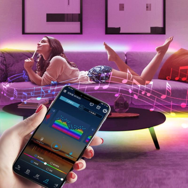 Controlador LED de música Blue - Ws2812B Strip 5V reseña y precio