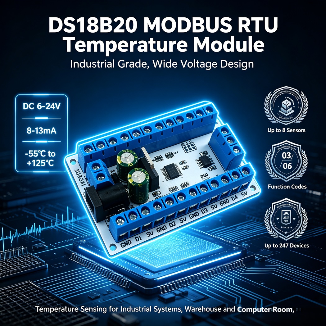 Módulo de adquisición de tempe - Ds18B20 reseña y precio