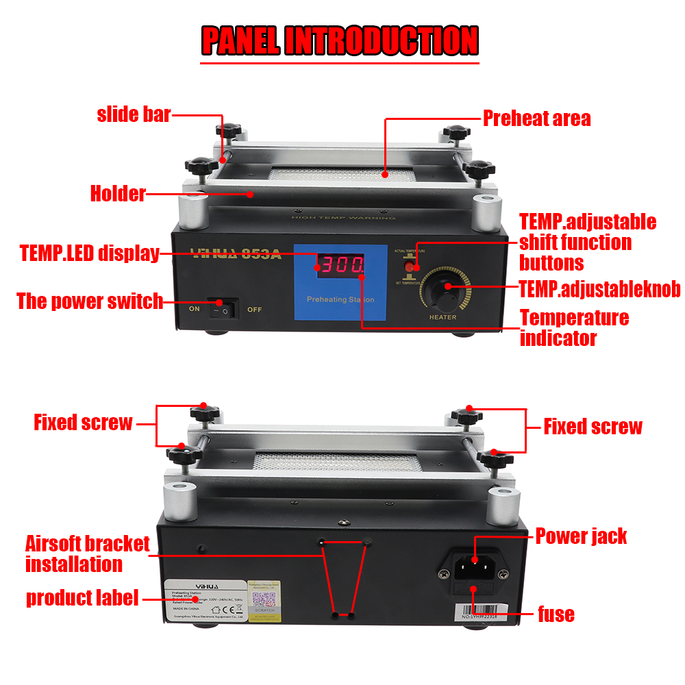YIHUA 853A SMD BGA Estación de - Soldering Iron Temperature Probe reseña y precio