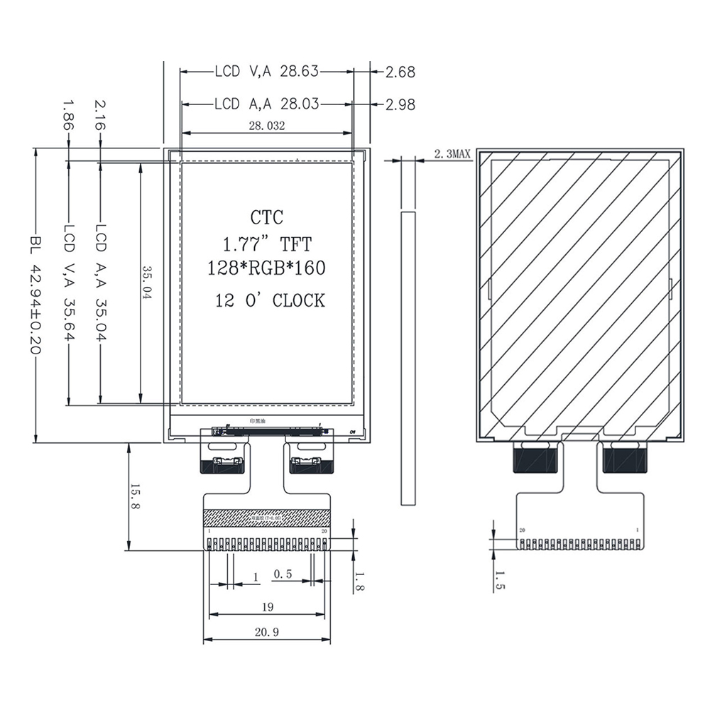 Pantalla LCD de 1,77 pulgadas  - Tft Display 2.4 reseña y precio