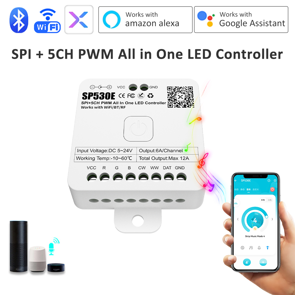 Controlador LED Todo en Uno SP - Ws2812B Strip 5V reseña y precio