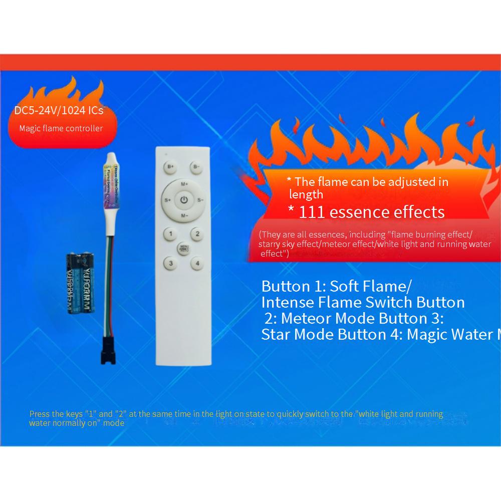 Controlador de llama de fantas - Ws2812B Strip 5V reseña y precio